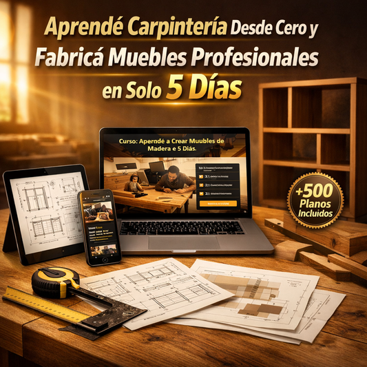 Aprendé a crear muebles de madera en solo 5 días + 5 BONUS