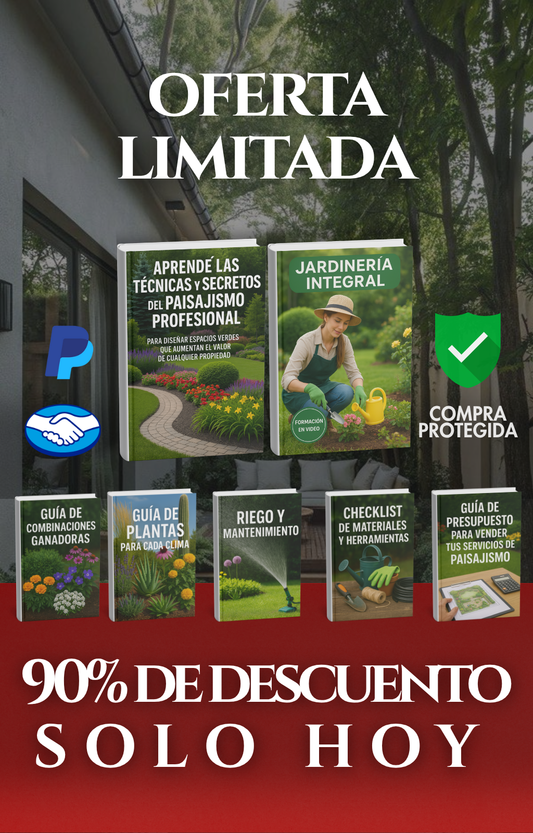 De Principiante a Paisajista 🌱 Diseñá tu Jardín Perfecto en 5 Días + 5 BONOS EXCLUSIVOS
